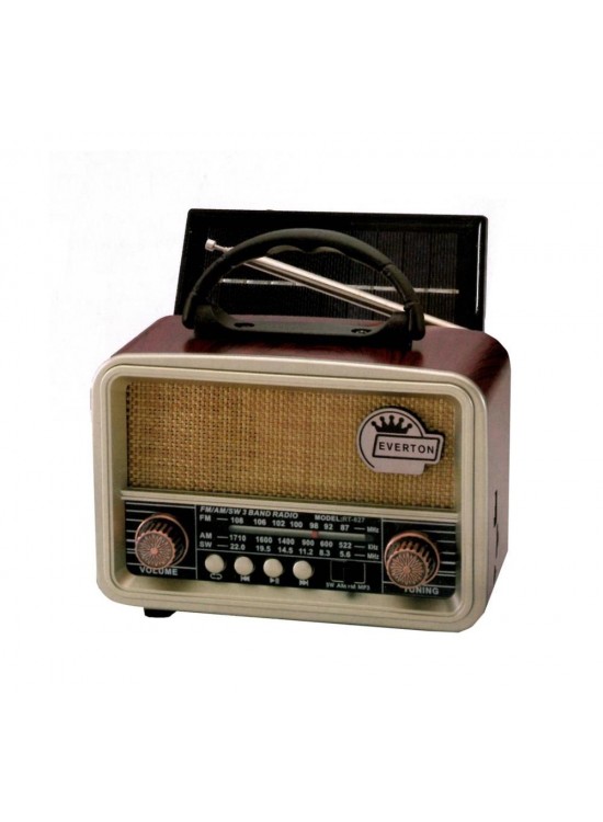 Everton RT-827 Bluetooth-USB-SD-FM Şarjlı Nostaljik Radyo (Solar Güneş Panelli) Everton RT-827 Bluetooth-USB-SD-FM Şarjlı Nostaljik Radyo (Solar Güneş Panelli)