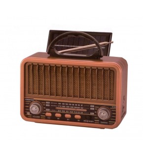 Everton Rt-834 Bluetooth Radyo-TF card-usb-Kumandalı Nostaljik Radyo Solar Güneş Panelli
