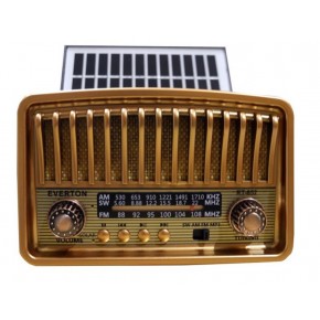 Everton Rt-852  Bluetooth Fm-Usb-Tf-Aux Şarjlı Nostaljik Radyo Güneş Panelli