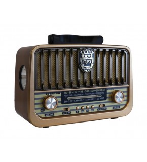 Everton Rt-878 Bluetooth (El Feneri) Fm-Usb-Tf-Aux Şarjlı Nostaljik Radyo