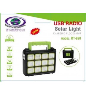Everton Rt-920 Şarjlı 200w Solar Panelli Projektör (Radyolu)