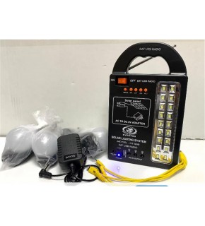 Everton Rt-999 SolarPanelli -Ledli Güneş Enerjili Radyo Usb- 3 Adet Ampul Şarjlı (Solar 9V-3.5W)