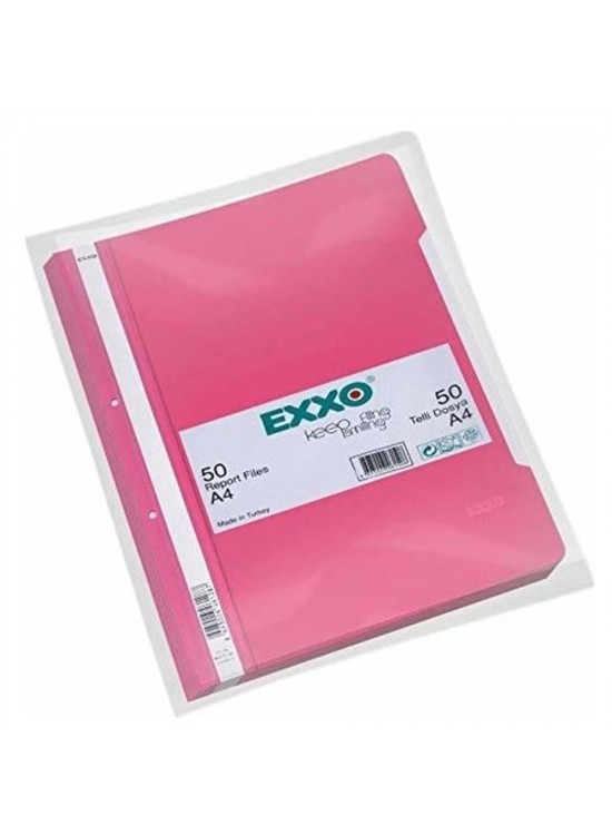 Exxo Telli Dosya Plastik A4 Pembe TT145 (1 Adet)