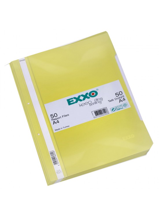 Exxo Telli Dosya Plastik A4 Sarı TT120 (1 Adet) Exxo Telli Dosya Plastik A4 Sarı TT120 (1 Adet)