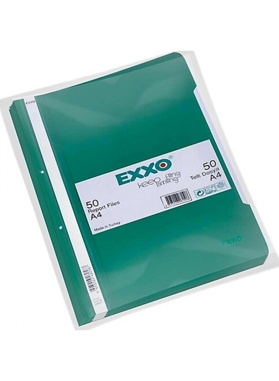 Exxo Telli Dosya Plastik A4 Yeşil TT125 (1 Adet) Exxo Telli Dosya Plastik A4 Yeşil TT125 (1 Adet)
