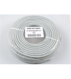 Eyfel EF-C400 4+1 2x0.22 (14x0.18 CCA) Folyolu 100M CCTV Kablo