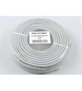 Eyfel EF-C400 4+1 2x0.22 (14x0.18 CCA) Folyolu 100Mt CCTV Kablo