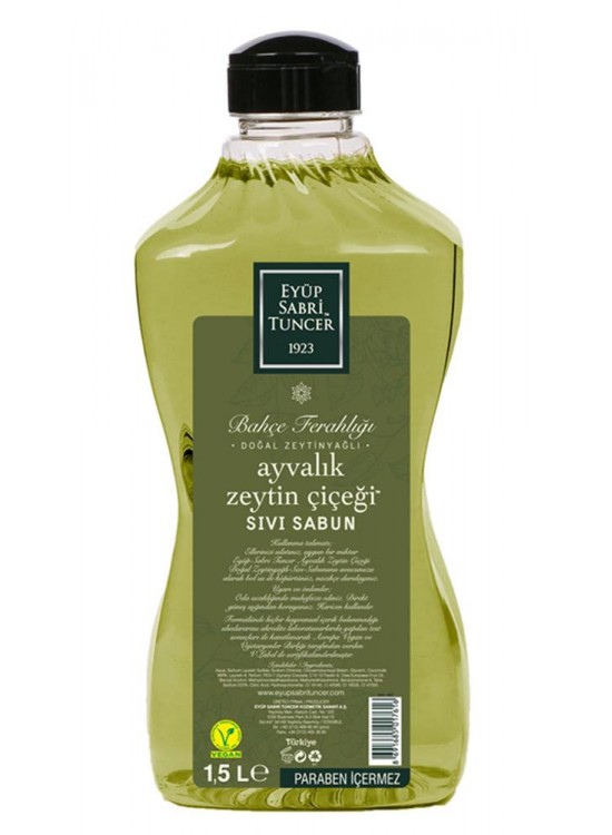Eyüp Sabri Tuncer 1,5lt Ayvalık Zeytin Çiçeği  Sıvı Sabun Doğal Zeytinyağlı