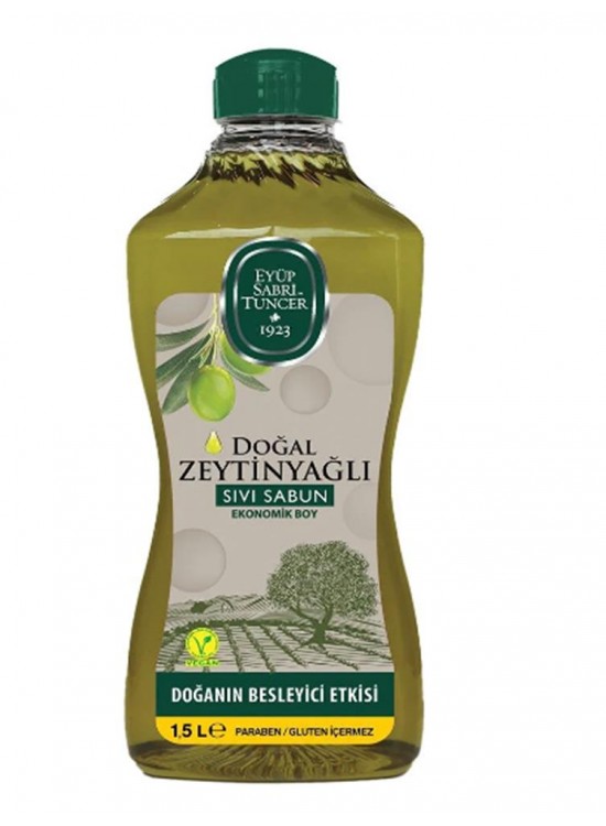 Eyüp Sabri Tuncer 1,5lt Doğal Zeytin Yağlı Sıvı Sabun Eyüp Sabri Tuncer 1,5lt Doğal Zeytin Yağlı Sıvı Sabun