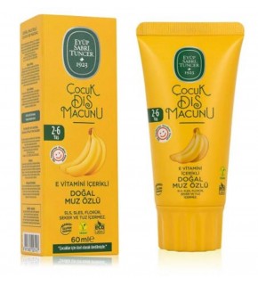 Eyüp Sabri Tuncer Doğal Muz Özlü 2-6 Yaş Çocuk Diş Macunu 60 ml