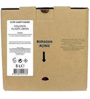 Eyüp Sabri Tuncer 5lt Limon  Kolonyası (5lt Bag IN Box Endüstriyel)