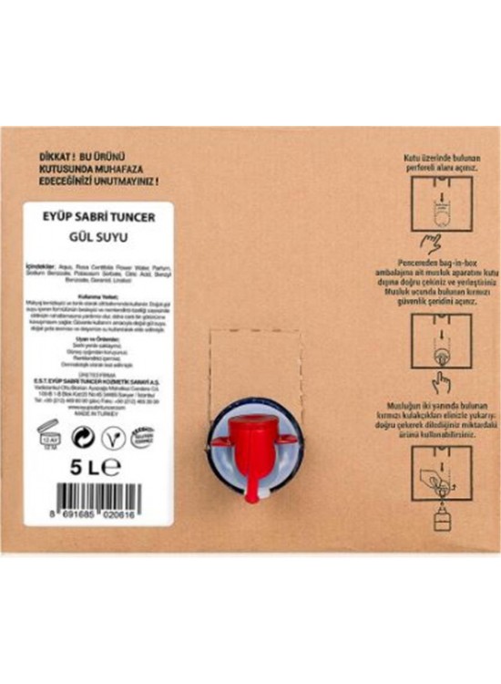 Eyüp Sabri TuncerGül Suyu 5 lt - Bag in Box