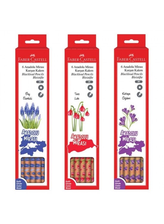 Faber-Castell Anadolu Mirası Çiçekler 2B Kurşun Kalem (1 Adet) Faber-Castell Anadolu Mirası Çiçekler 2B Kurşun Kalem (1 Adet)