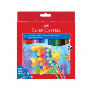 Faber-Castell Aquarell Kuru Boya 24 Renk Karton Kutu