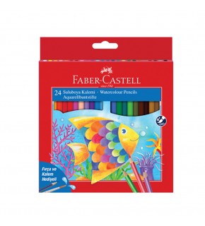 Faber-Castell Aquarell Kuru Boya 24 Renk Karton Kutu