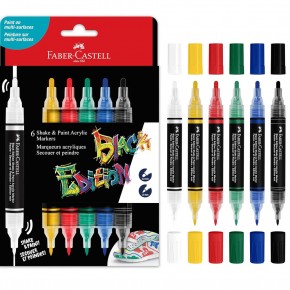 Faber-Castell Be Shake&amp;paint Markör 6 Lı Klasik