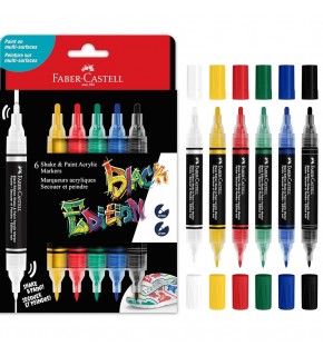 Faber-Castell Be Shake&amp;paint Markör 6 Lı Klasik