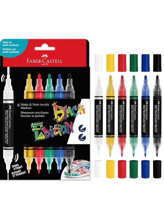 Faber-Castell Be Shake&amp;paint Markör 6 Lı Klasik