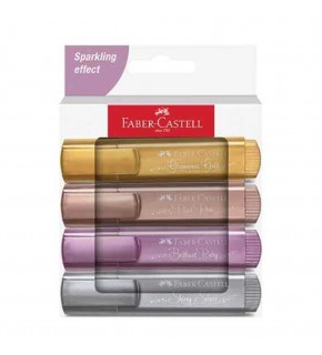 Faber-Castell Bls Fosforlu K 46 Metalik Renk 4 Lü Kart