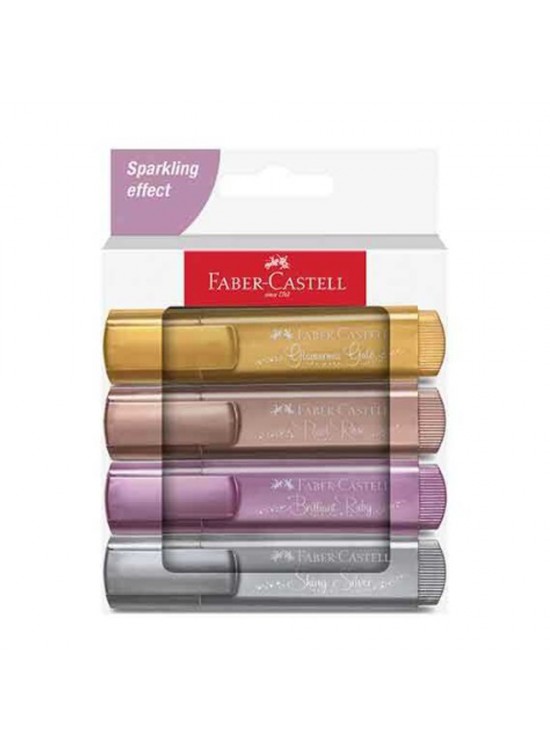 Faber-Castell Bls Fosforlu K 46 Metalik Renk 4 Lü Kart