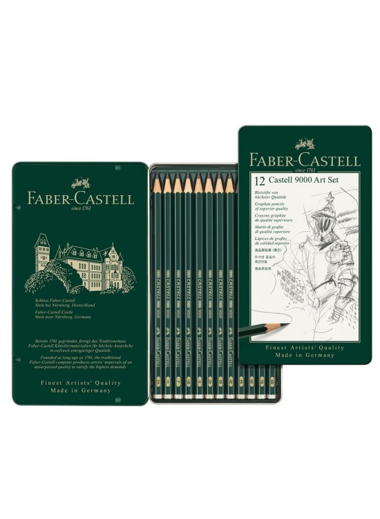 Faber-Castell Castell 9000 Art K.k. Seti (8B-2H) Faber-Castell Castell 9000 Art K.k. Seti (8B-2H)