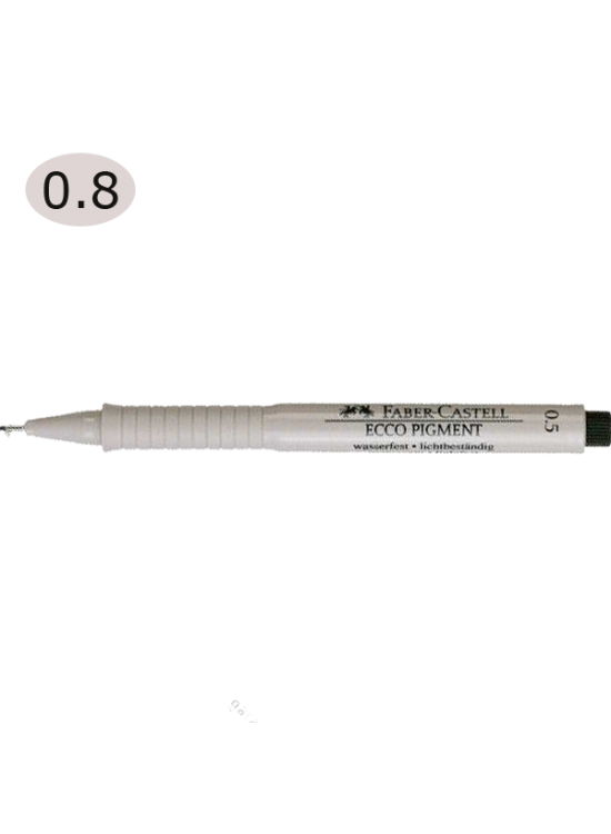 Faber-Castell Çizim Kalemi Ecco Pigment 0.8 mm Siyah 16 68 99 (1 Adet)