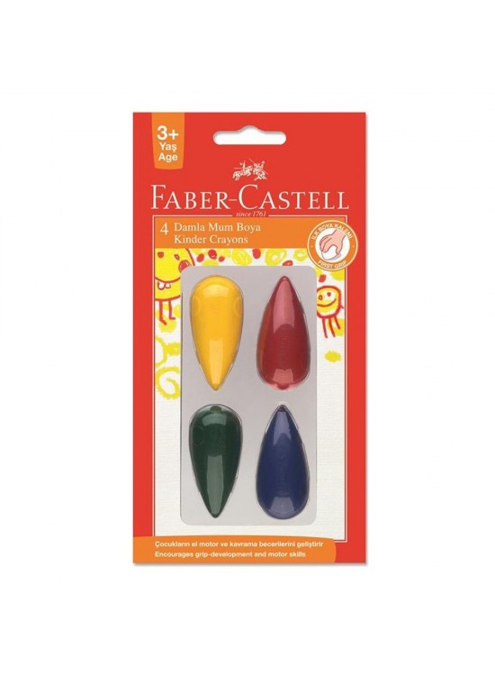 Faber-Castell Damla Mum Boya 4 lü 528240505 Faber-Castell Damla Mum Boya 4 lü 528240505
