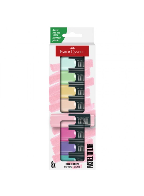 Faber-Castell Fosforlu Kalem Mini Textliner Pastel 8x Faber-Castell Fosforlu Kalem Mini Textliner Pastel 8x