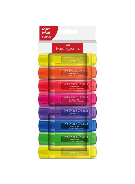 Faber-Castell Fosforlu Kalem Şeffaf 8 Lİ 46