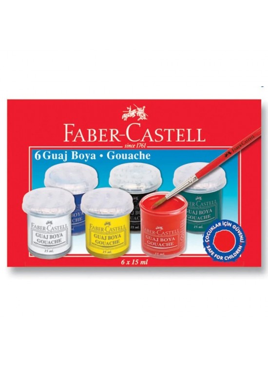 Faber-Castell Guaj Boya 6 Renk 15 ML 5170 160400