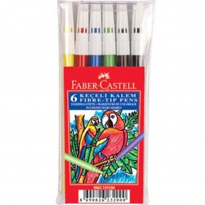 Faber-Castell Keçeli Boya Kalemi Yıkanabilir 6 Renk 5067 155106