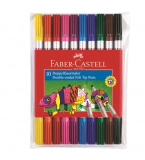 Faber-Castell Keçeli Kalem Çift Taraflı 10 Renk 15 11 10