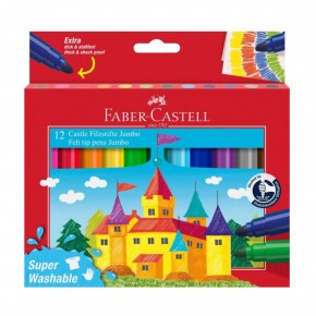 Faber-Castell Keçeli Kalem Jumbo 12 Li Superwashable