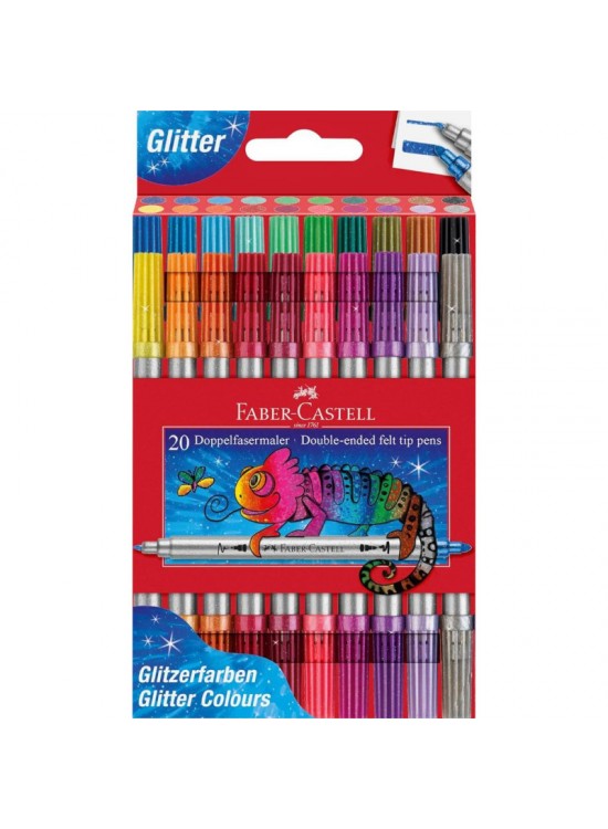 Faber-Castell Keçeli Kalem Seti Simli Çift Uçlu 5062151108000