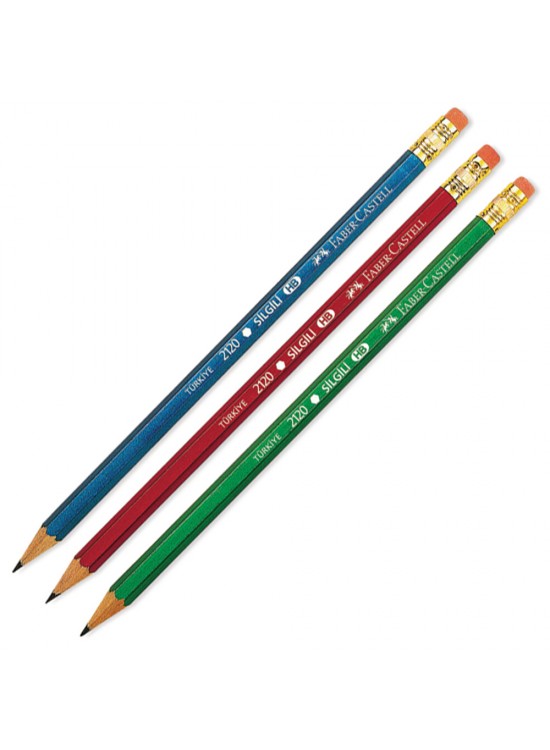 Faber-Castell Kurşun Kalem 2120 Köseli Silgili 2120 (1 Adet) Faber-Castell Kurşun Kalem 2120 Köseli Silgili 2120 (1 Adet)