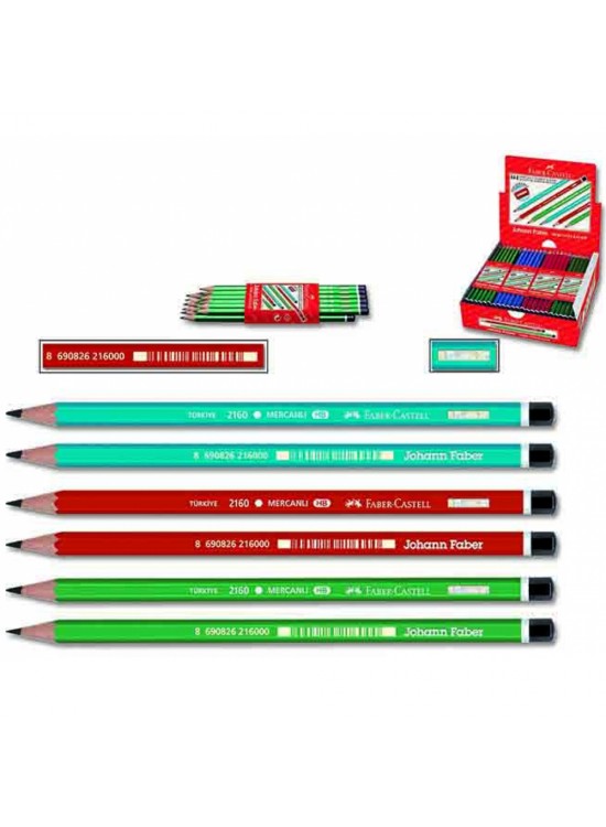 Faber-Castell  Kurşun Kalem Mercanlı Köşeli 105 2160000 (1 Adet)