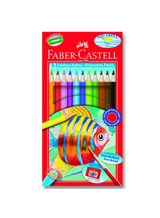 Faber-Castell Kuru Boya Aqr. 12 Renk Karton Kutu