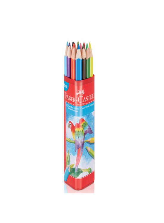 Faber-Castell Kuru Boya Tam Boy Üçgen Plastik Tüp 12 Renk 5171 113313 Faber-Castell Kuru Boya Tam Boy Üçgen Plastik Tüp 12 Renk 5171 113313