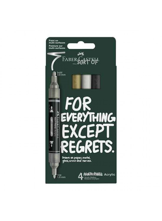 Faber-Castell Markör Multimark Akrilik Metalik 4 Lü 5600186010000