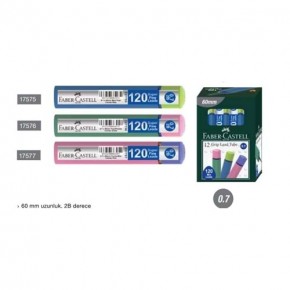 Faber-Castell Min Grip Soft T, Kombo Pembe/Mor 0.7 MM (1 Adet)