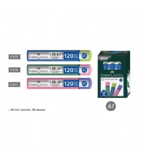 Faber-Castell Min Grip Soft T, Kombo Pembe/Mor 0.7 MM (1 Adet)