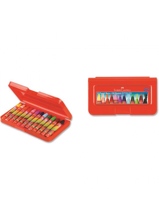 Faber-Castell Pastel Boya 12 Renk Plastik Kutu 5281 125112 Faber-Castell Pastel Boya 12 Renk Plastik Kutu 5281 125112
