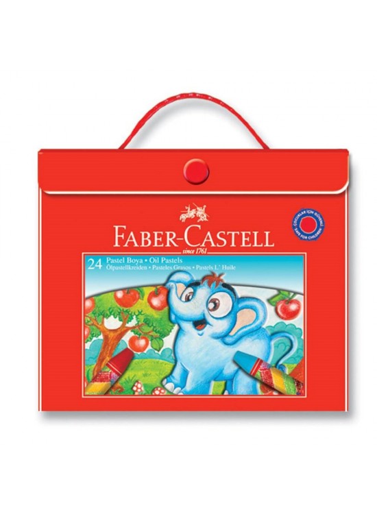 Faber-Castell Pastel Boya Plastik Çantalı 24 Renk