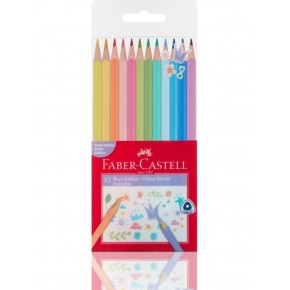 Faber-Castell Pastel Renkler Üçgen Kuru Boya Kalemi 12’li