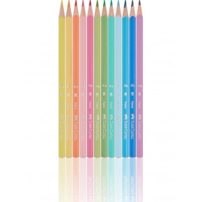 Faber-Castell Pastel Renkler Üçgen Kuru Boya Kalemi 12’li