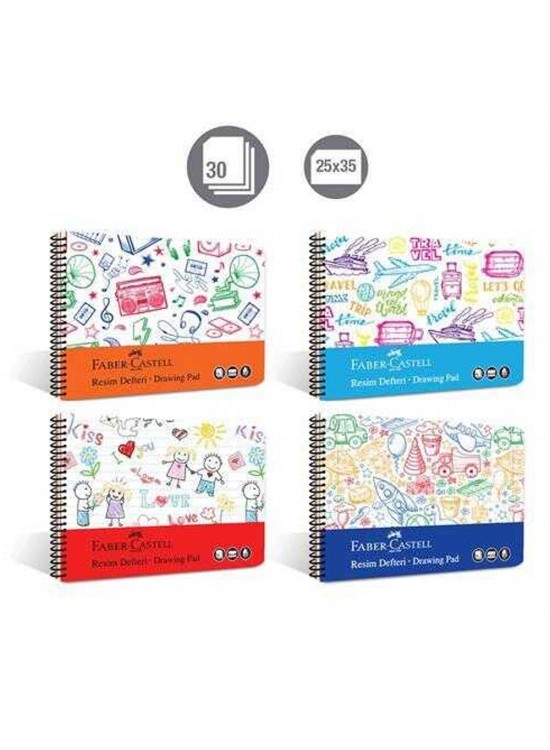 Faber-Castell Resim Defteri Plastik Kapak 2023 25x35