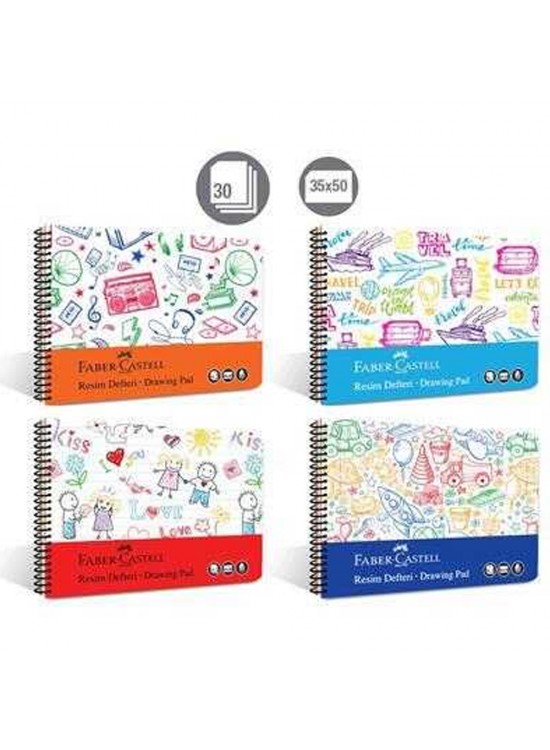 Faber-Castell Resim Defteri Plastik Kapak 2023 35x50