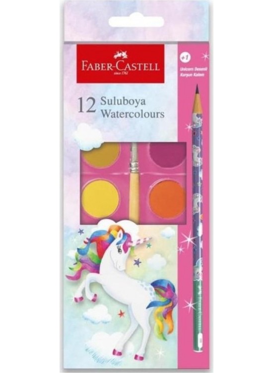 Faber-Castell Sulu Boya Unicorn Büyük Boy 12li+1 Kk