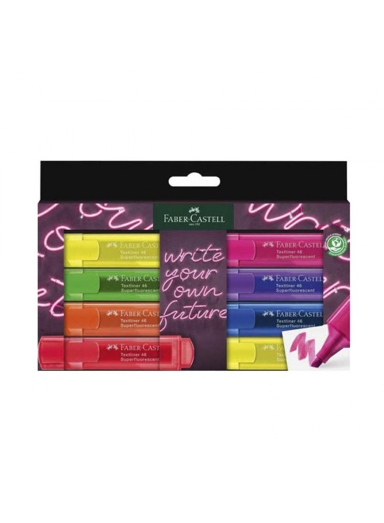 Faber-Castell Textliner 46 Şeffaf Gövde GenZ 8li Paket 5030254601000