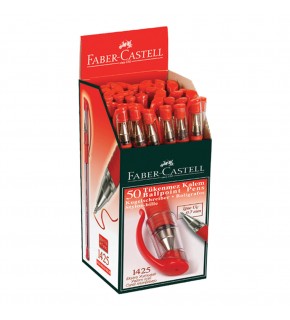Faber-Castell Tükenmez Kalem İğne Uç Kırmızı 1425 1100.90974 (1 Adet)